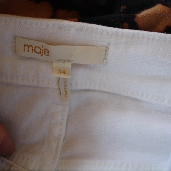 Maje Raw Hem White Jeans 🌵34 - Picture 9 of 13